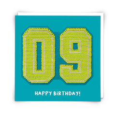 Age 9 Sequin Card - Redback cards