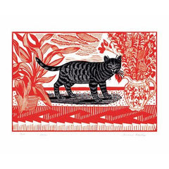 Sasha Linocut Card - Art Angels by Richard Bawden