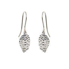 Just Trade Meadow Small Leaf Earrings Silver