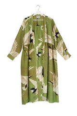 One Hundred Stars Stork Green Duster Coat