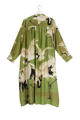 One Hundred Stars Stork Green Duster Coat