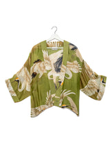 One Hundred Stars Stork Green Kimono