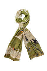 One Hundred Stars Stork Green Scarf