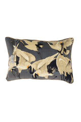 One Hundred Stars Stork Slate Grey Rectangular Velvet Cushion Cover