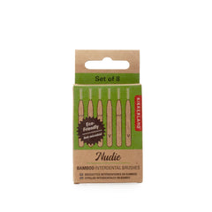 Kikkerland Nudie Bamboo Interdental Brushes - Set of 8