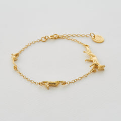 Alex Monroe Fox, Rabbit & Mouse Chase Bracelet