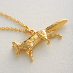 Alex Monroe Prowling Fox Necklace