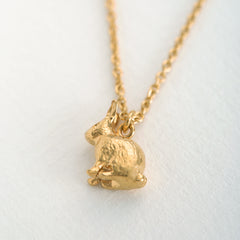 Alex Monroe Sitting Bunny Necklace