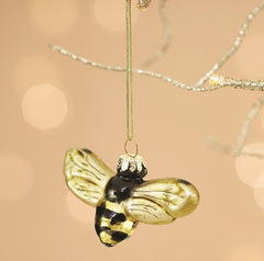 Sass & Belle Gold Bee Bauble Christmas Tree Decoration