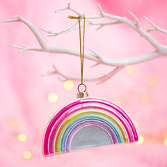 Sass & Belle Pastel Rainbow Shaped Bauble Christmas Tree Decoration