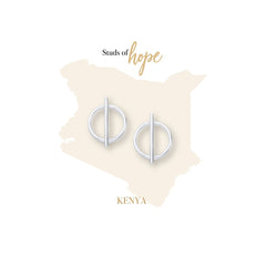 Vurchoo Minimalist Cut Circle Studs - Kenya