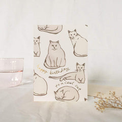 Wanderlust Birthday Cool Cats Card