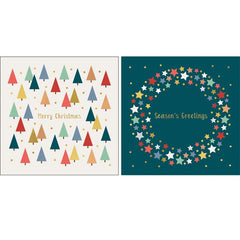 The Art File Merry Christmas Triangle Wallet Card Pack of 10