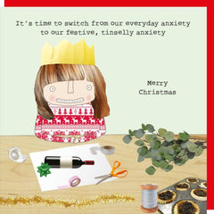 Rosie Made A Thing - Festive Anxiety Christmas Card