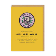 Ohh Deer Girl Boss Woven Patch Card