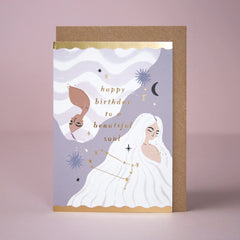 Sister Paper Zodiac Birthday Card- Various Designs