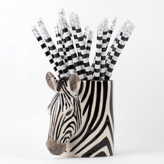 Quail Ceramics Zebra Pencil Pot