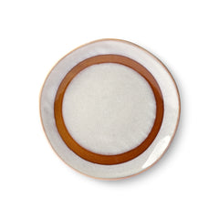HKliving 70's Ceramics Dessert Plates Snow - Set of 2
