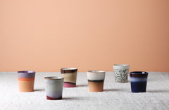 HKliving 70's Ceramics Mugs - Set of 6