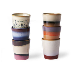 HKliving 70's Ceramics Mugs - Set of 6