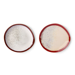 HKliving 70's Ceramics Dinner Plates Frost - Set of 2