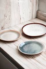 HKliving 70's Ceramics Dinner Plates Frost - Set of 2