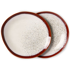 HKliving 70's Ceramics Dinner Plates Frost - Set of 2