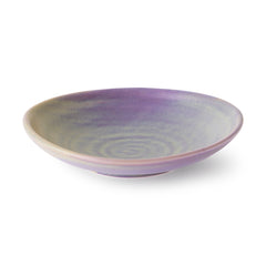 HKliving Home Chef Ceramics Flat Bowl - Purple/Green