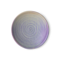 HKliving Home Chef Ceramics Flat Bowl - Purple/Green