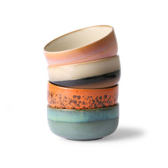 HKliving 70's Ceramics Dessert Bowls - Set of 4