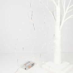 Silver Battery Powered LED Wire String Lights
