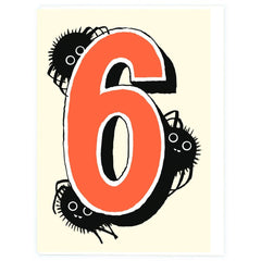 Noi Publishing Age 6 Spiders Birthday Card