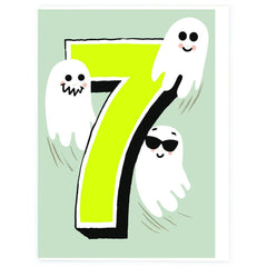 Noi Publishing Age 7 Ghost Birthday Card
