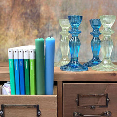 Boho Spice Blue Candle Holder
