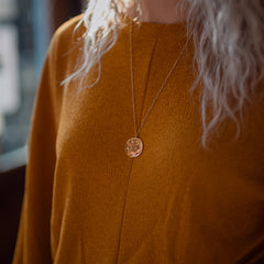 Lisa Angel Necklace - Gold Constellation Disc Pendant