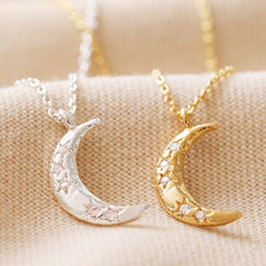 Lisa Angel- Crystal Crescent Moon Necklace