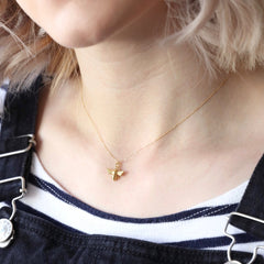 Lisa Angel - Matt Gold Bumble Bee Necklace