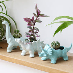 Lisa Angel White Stegosaurus Planter