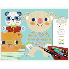 Djeco The Cuties Chalkboard Colouring Set
