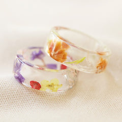 Lisa Angel - Bright Dried Flower Resin Ring