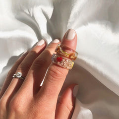 Lisa Angel - Bright Dried Flower Resin Ring