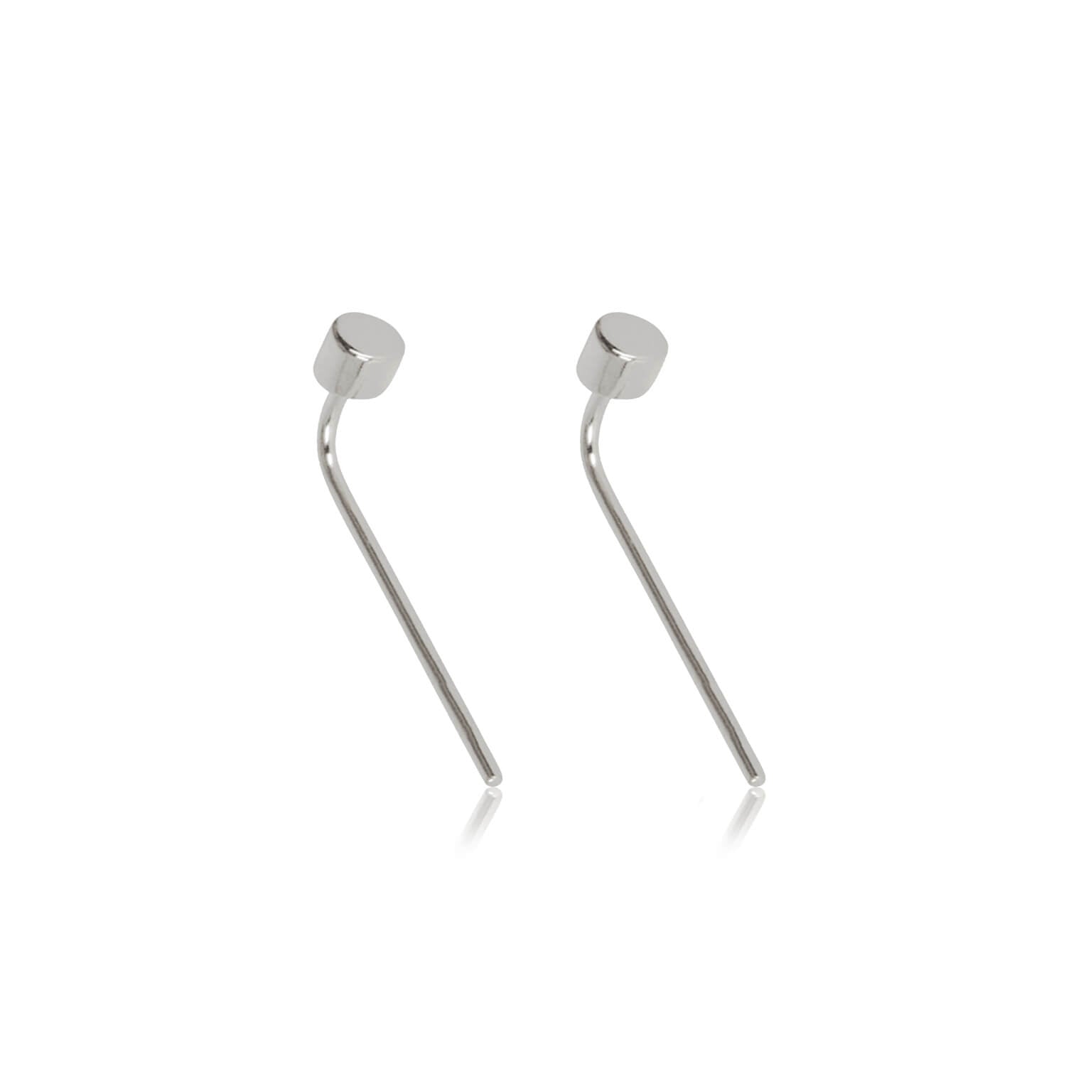 Matthew Calvin Drop Back Dot Studs - Silver