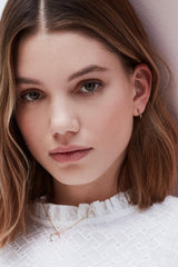 Estella Bartlett Pave Hoop Rainbow Earrings Gold Plated