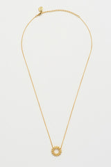 Estella Bartlett Modern Flower Necklace Gold Plated