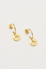 Estella Bartlett Starburst Drop Earrings Gold Plated