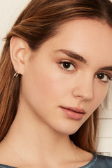 Estella Bartlett Silver Star Hoop Earrings