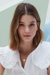Estella Bartlett Hammered Disc Necklace Gold Plated