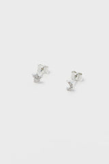 Estella Bartlett Moon and Star Earrings Silver Plated