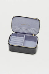 Estella Bartlett Mini Jewellery Box Black Croc Embossed