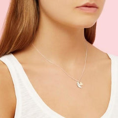 Estella Bartlett Two Tone Wing And Heart - Silver Plated Necklace